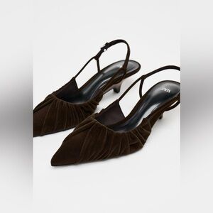 Elegant Brown Slingback Heels